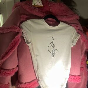 Baby Phat Ruched Sides White Tee Size S